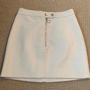 White leather skirt size small